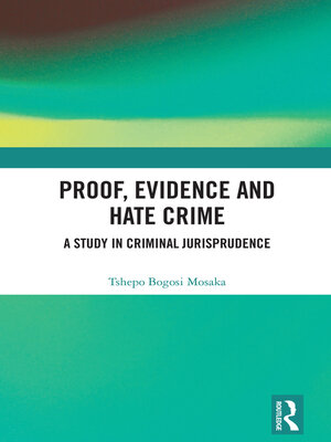 cover image of Proof, Evidence and Hate Crime